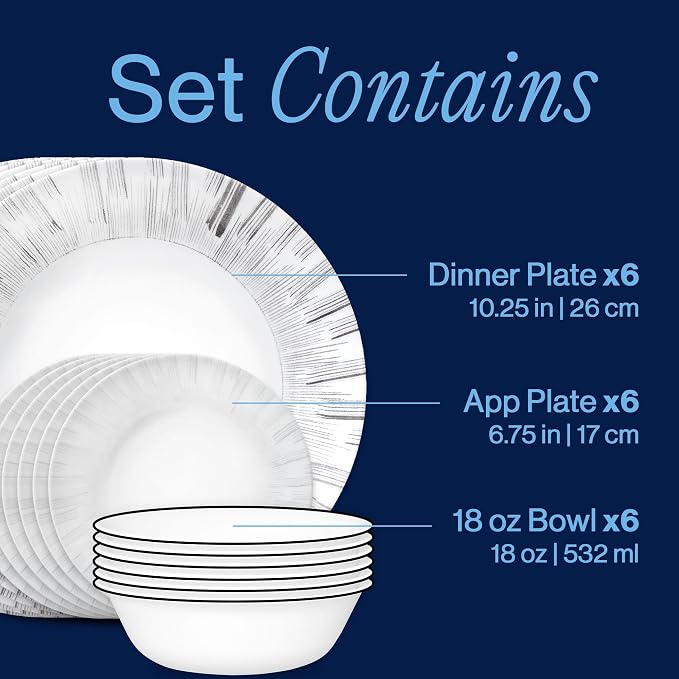 Corelle Vitrelle 18-Piece Service - Image 3