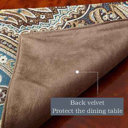 Luxury Vintage Design Table Runners 108 inches long Embroidery Jacquard Fabric - Image 6