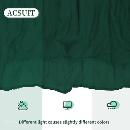 8 Pack Emerald Green Cheesecloth Table Runner 20 x 120 inch Gauze Table Runners - Image 7