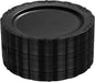 DaYammi 36PCS Black Plastic Plates, Heavy Duty Black Disposable Plates Premium 10inch Dinner Plates Hard Plastic Plates Disposable for Party and Wedding