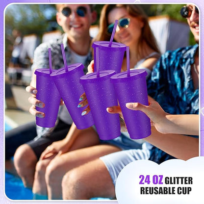 Uiifan 6 Pcs 24 oz Reusable Tumbler - Image 3