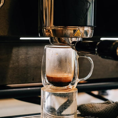 Wlasss Espresso Cups, 7.4oz/210ml Double Walled Glass Coffee Mugs Set of 4 - Image 4