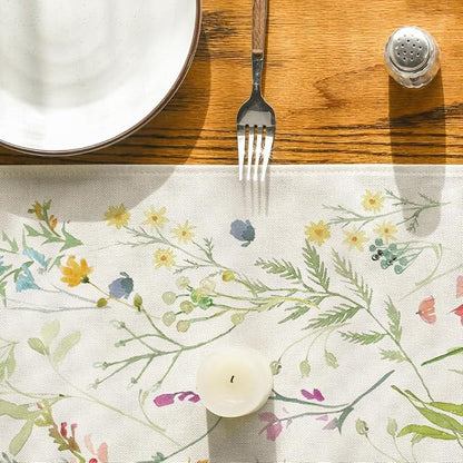 Artoid Mode Wildflowers Bloom Flowers Spring Table Runner, Seasonal Summer - Image 7