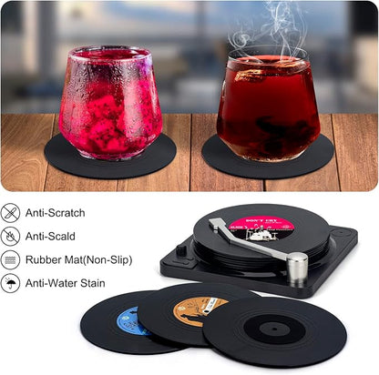 Retro Vinyl Record Coasters - Image 7