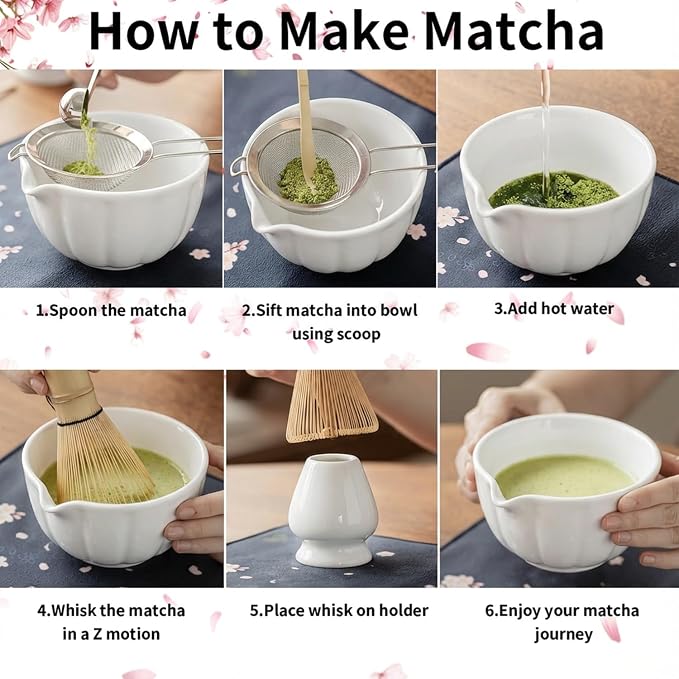 8 Pcs Matcha Whisk Set, HTRCXB Matcha Set - Image 7