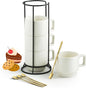 Miamolo Coffee Mugs Set of 4, Stackable Coffee Cups by Miamolo