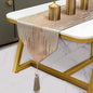 Luxury Champagne Table Runner 72 Inches Long, Modern Abstract Striped | Faux by Fullony
