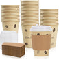 25 Pack 12 oz Disposable Cups Paper Coffee Cups by Unknown