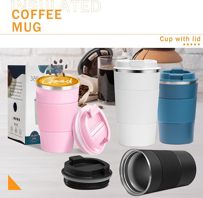 Insulated Travel Coffee Mug, Stainless Steel Coffee Cup - Image 6