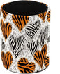Leather Pen Holder for Desk, Tiger Zebra Print Pencil Cup Pen Organizer Makeup by Unknown