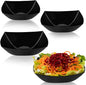 PLASTICPRO Disposable Square Serving Bowls, Party Snack or Salad Bowl, Plastic by PLASTICPRO