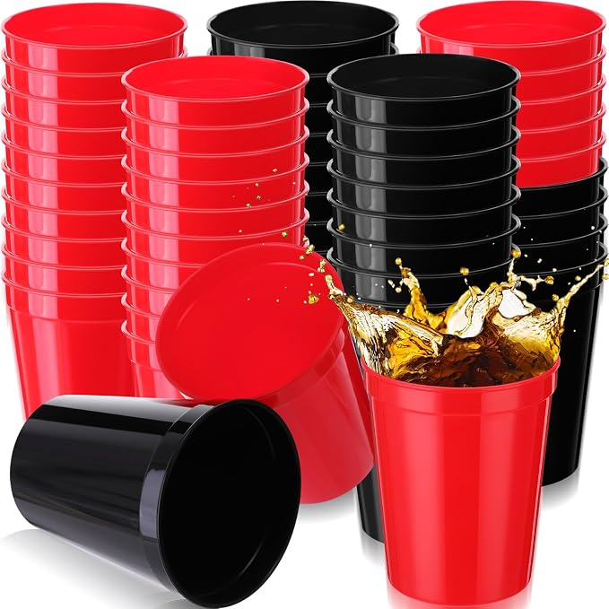 Yungyan 100 Pack 16 oz Stadium Cups Reusable Plastic Cups Blank Drink Stadium by Yungyan