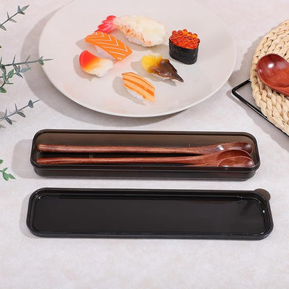 2 Pcs Portable Flatware Box Simple Utensil Holder with Lid Travel Flatware Storage Box Camping Utensils Cutlery Cases for Fork Chopsticks Spoon 9.76x2.4 Inches