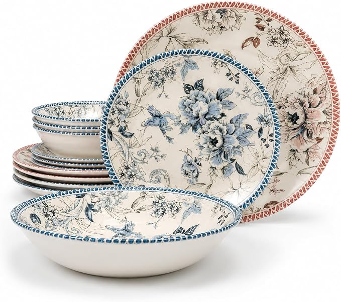 Tudor Royal 12-Piece Porcelain Round Dinnerware Set, Service by TudorEngland