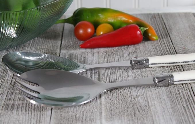 Laguiole Connoisseur Faux Ivory Salad Servers, 2 Piece Set - Image 4
