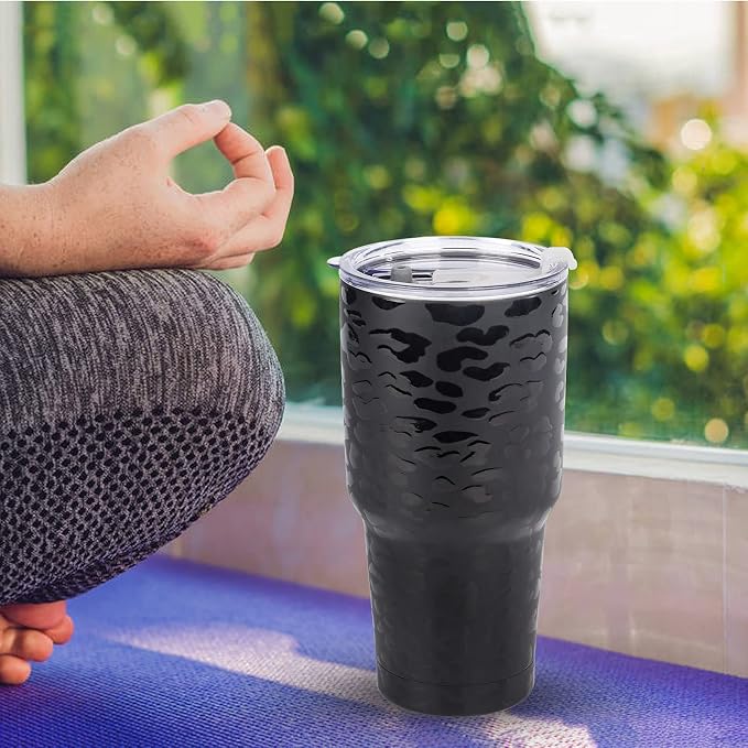 D·S 30oz Leopard Tumbler Double Wall Vacuum Insulated Travel Coffee Mug | - Image 7