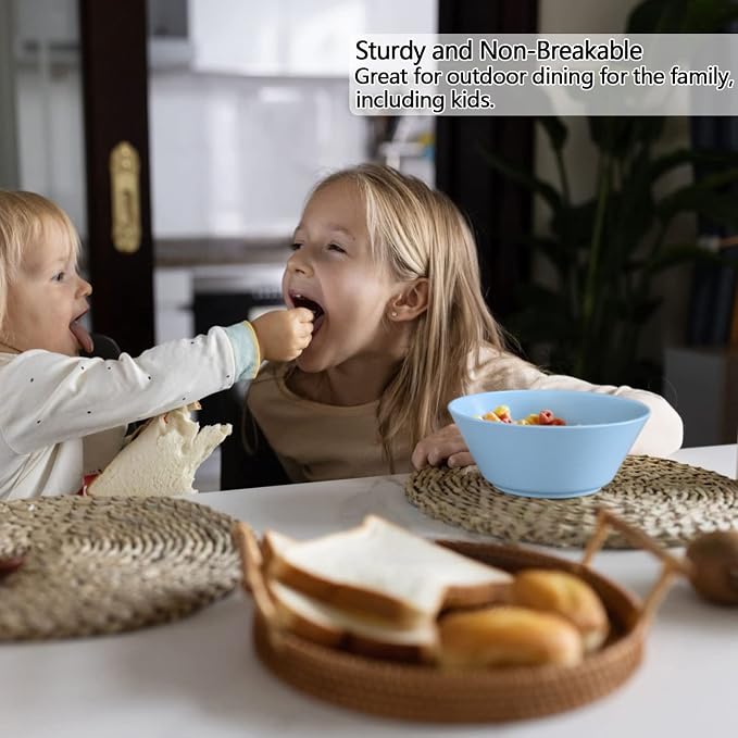 32 Ounce Cereal Bowls, Unbreakable Wheat Straw Fiber Bowl, Lightweight Kitchen - Image 2