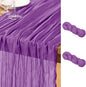 DeZerlor Dark Purple Cheesecloth Table Runners 2 Pack Fall Runners | 120Inch by DeZerlor