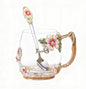 Flower Glass Coffee Tea Cup by Guon-Wuvl