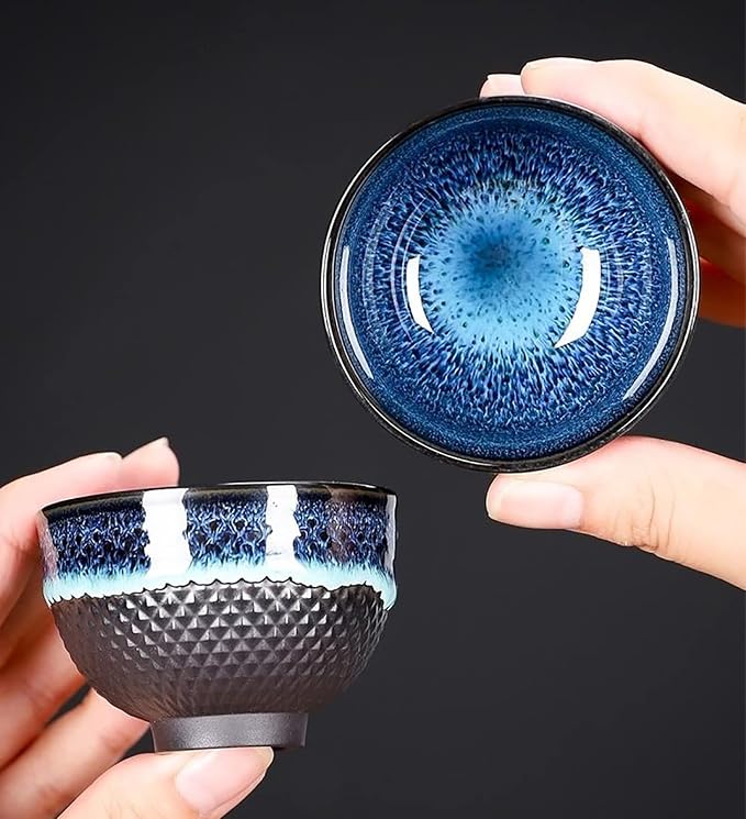Chinese Ceramic Kung Fu Tea Set of 6, Japanese Tea Cup, Sake Cup, Ceramic Tea - Image 5