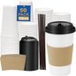 16 oz 50 Pack Coffee Cups with Lids and Sleeves, Hot Disposable To Go Travel by COOLCAP