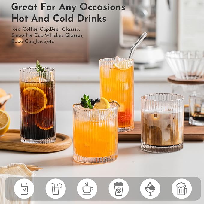 INSETLAN Set of 8 Vintage Glassware - Image 4