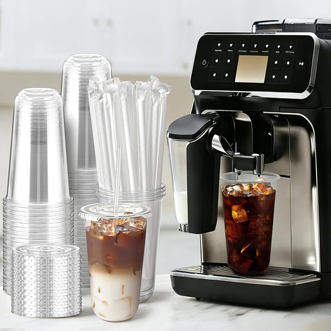 Soelomu 50 Sets 18oz Round Bottom Plastic Cups - Image 4