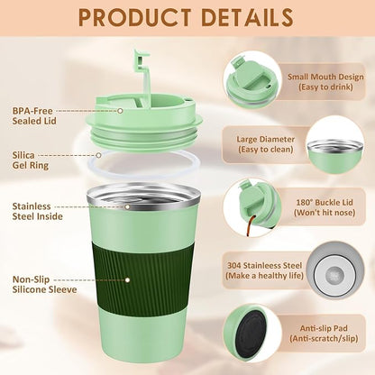 KETIEE 12oz Travel Mug, Insulated Coffee Cup - Image 6