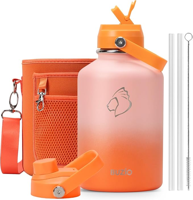 BUZIO 64 oz Insulated Stainless Steel Water Bottle by BUZIO