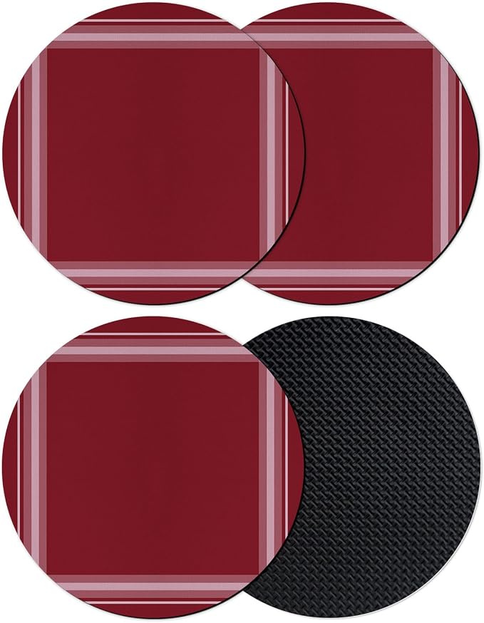 Vintage Red Coasters Set of 4 Absorbent Coasters by Unknown