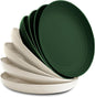 8-Pack Reusable Wheat Straw Plates Set by NookTheory
