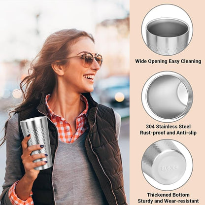 Metal Cup, 19 oz Insulated Tumbler, 12 Pack Double Wall Unbreakable Stackable - Image 4