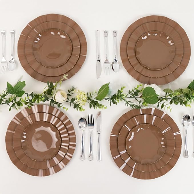 Efavormart 10 Pack Hard Plastic Dessert Plates - Image 2
