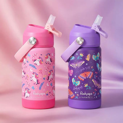 rockpapa 2 Pack Kids Insulated Water Bottle - Image 2