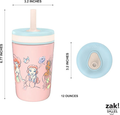 Zak Designs Disney Princess Kelso 12oz Leak-Proof Toddler Straw Cup - Image 8
