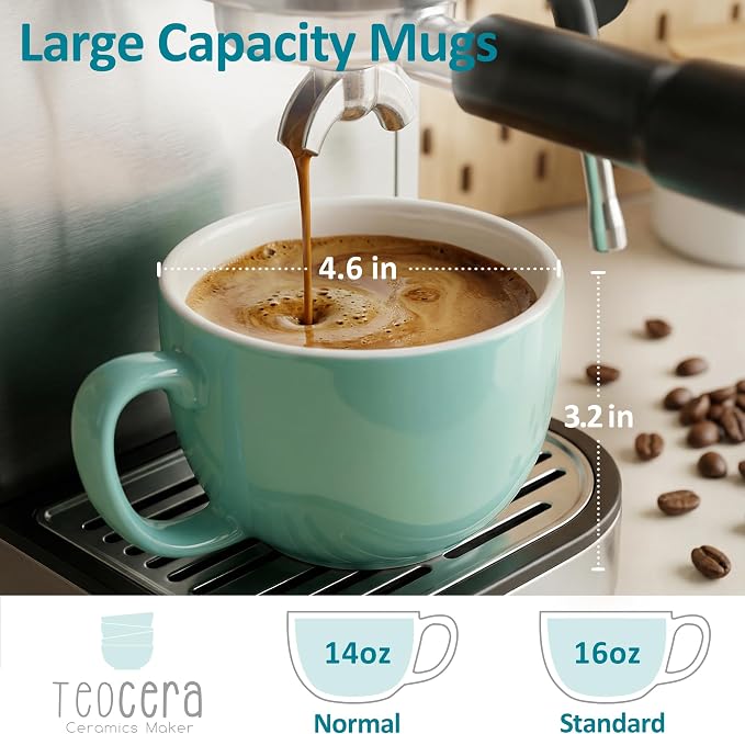 Teocera 16oz Large Coffee Mugs Set of 4 - Image 3