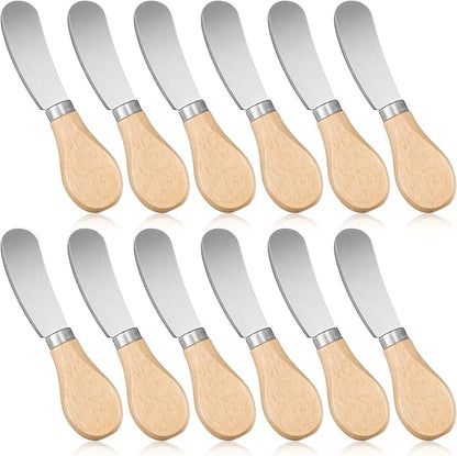 Patelai 12 Pcs 4.7 Inch Cheese Spreader Knives Butter Knife Bulk Stainless by Patelai
