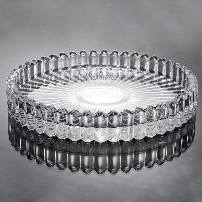 Elsjoy 12 Pack 4 Inch Modern Clear Coaster Set, Round Pillar Candle Holder - Image 6