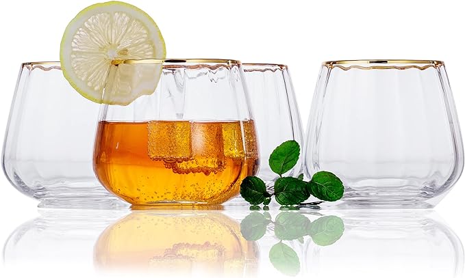 Lysenn Stemless Wine Glasses Set of 4 by Lysenn
