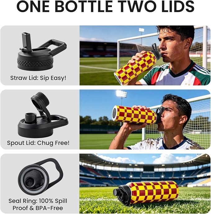 RAYMYLO Insulated Water Bottle 40 oz, Triple Wall Vacuum Stainless Steel | - Image 4