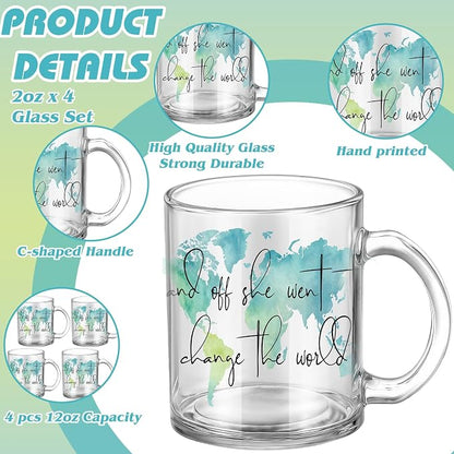 Tioncy 4 Pcs Graduation Gifts 2026 She Went Change The World Coffee Mugs 12 oz - Image 3