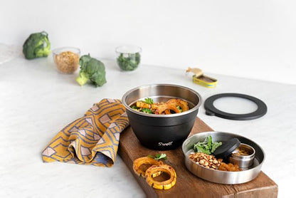 S’well Stainless Steel 64oz Salad Bowl Kit in Onyx, Comes - Image 2