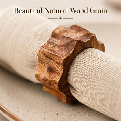 Wooden Napkin Rings Set of 12 - Image 5