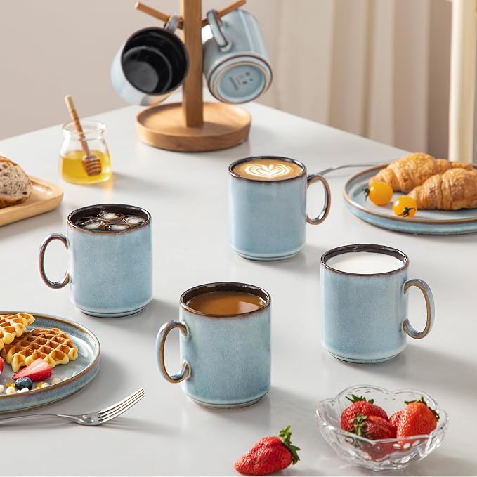 vancasso ONION Ceramic Coffee Mugs Set of 6, 12 Oz Coffee Cups - Image 6