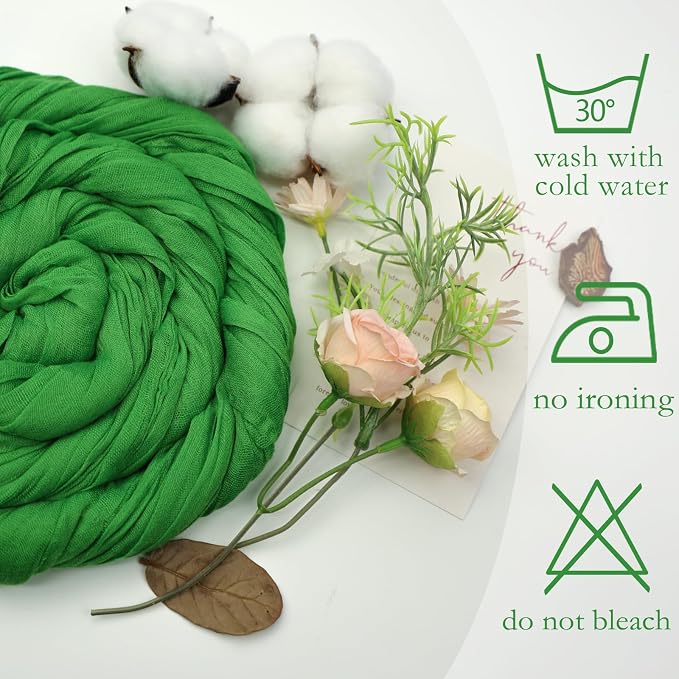 6 Pack Green Cheesecloth Table Runner 35 x 120 Inch | Boho Gauze Cheese Cloth - Image 5
