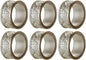 Creative Scents Dublin Silver Napkin Rings Set of 6 - Elegant Dining Table Decor Napkin Holder Rings - Table Setting Decorations for Thanksgiving, Fall, Holiday Dinner