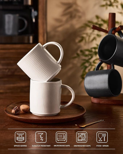 famiware Coffee Mug Set for 4, Star 16 oz Catering Mugs Cup Set - Image 7