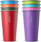 Stainless Steel Cups-20 oz Colorful Stackable Metal Drinking Glasses 8 Pcs | 20 by Vinur