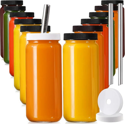 12 Pack 16OZ Glass Juice Bottles - Image 9