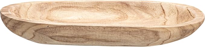Bloomingville Hand-Carved Paulownia Wood Bowl - Image 5
